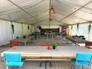 carré setting Winterlodge 2 1,5 meter afstand
