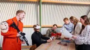 la casa de dinero VR teambuilding game