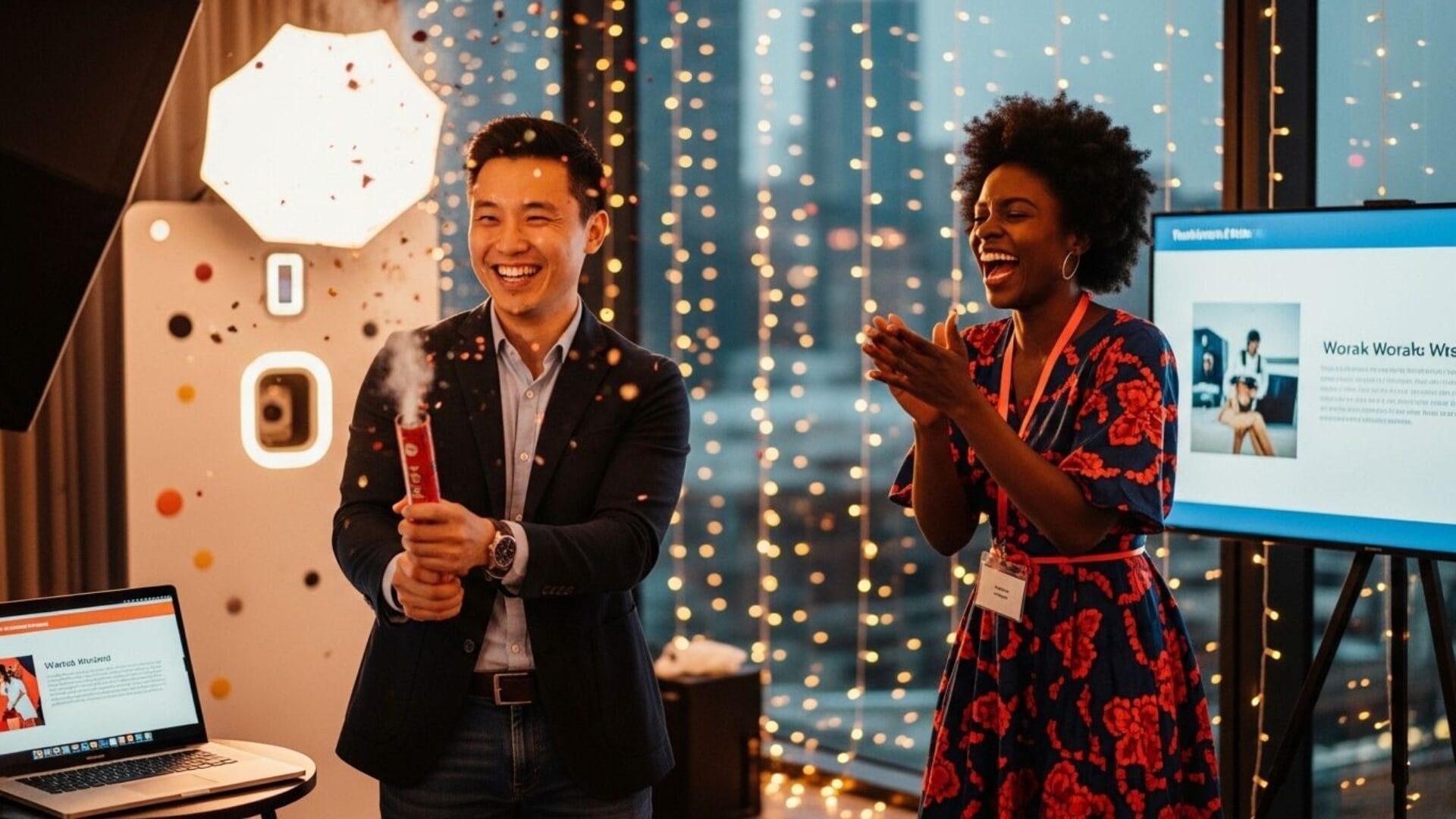 Adding surprise elements to corporate parties