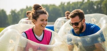 Bubble football team challenge ideas