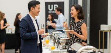 Catering options for corporate events at UP Events