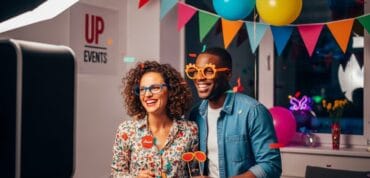 Company party ideas with photobooth at UP Events